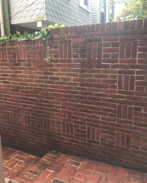 after brick cleaning