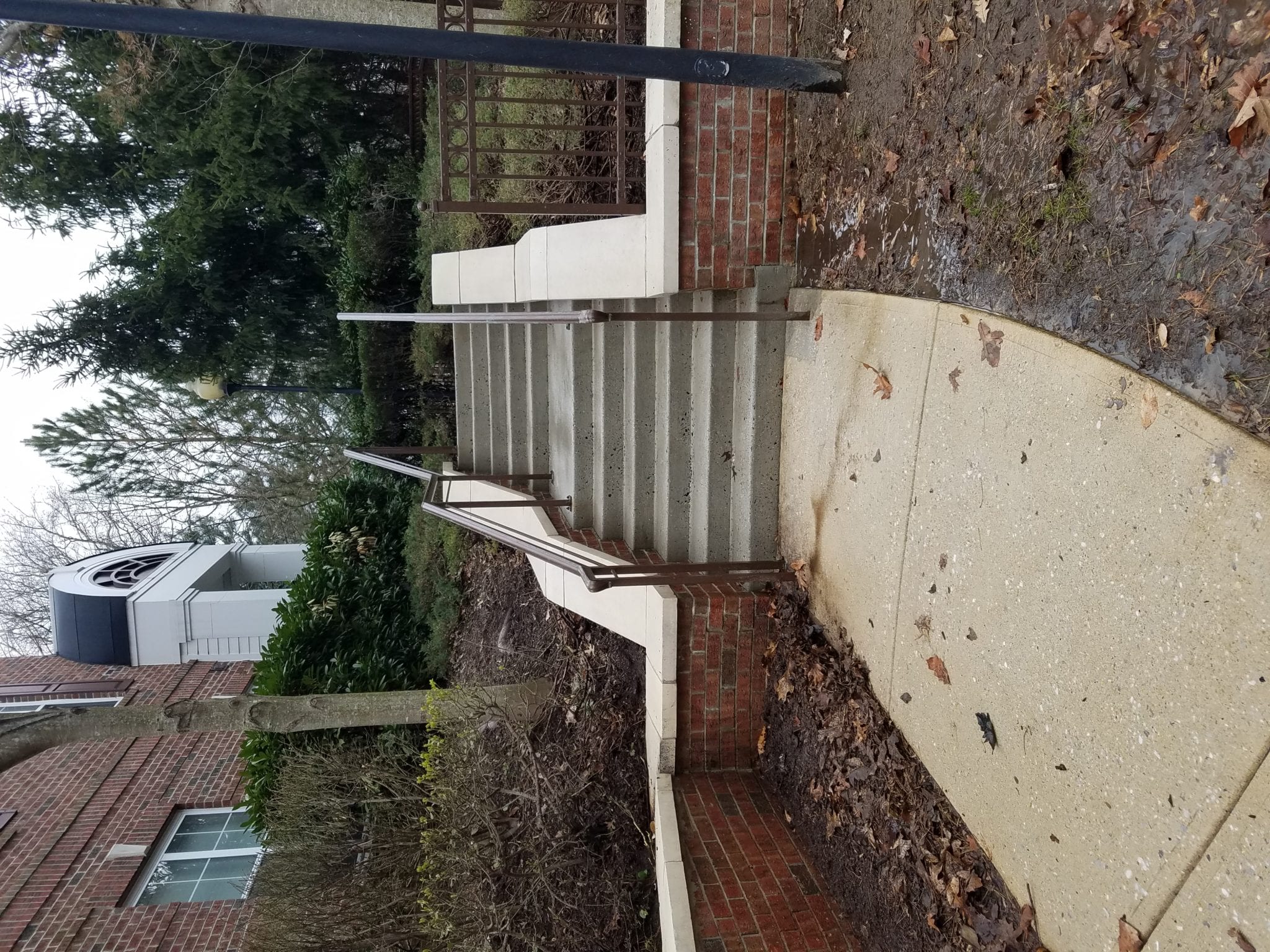 After pressure Washing and Cleaning of Steps showing the stairs and debris completely removed. The concrete its back to its normal color and conditions it originated with. 