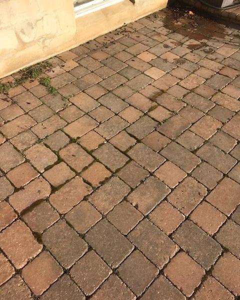 Before Patio Cleaning In Northern Maryland