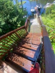Wooden Deck after Professional Pressure Washing by Maryland Pro Wash 