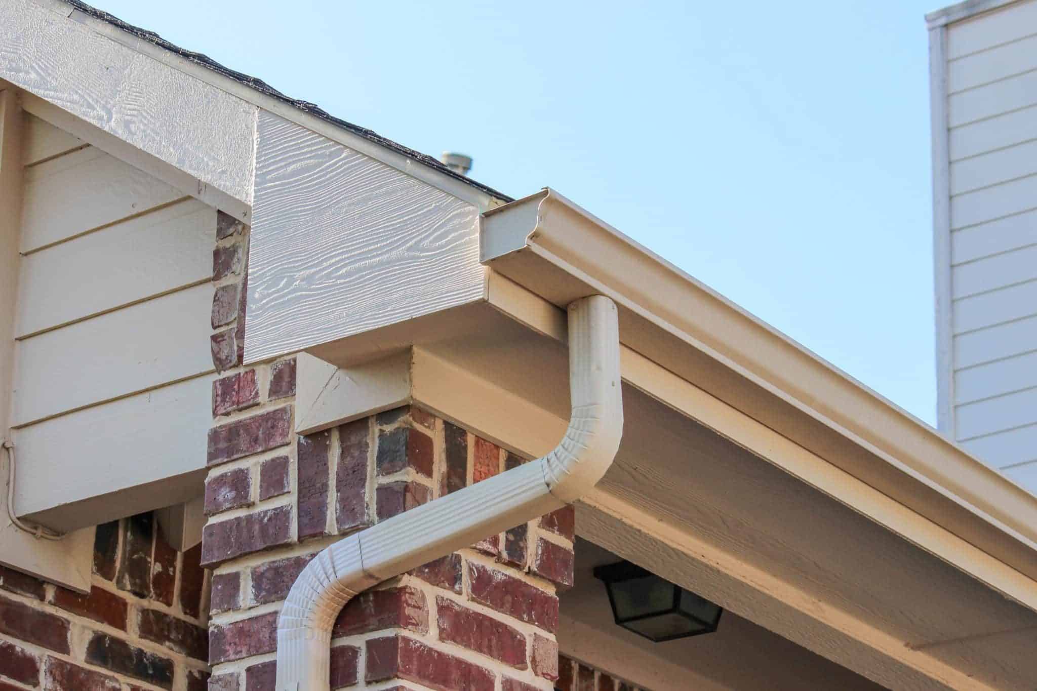 Gutter Cleaning Brick Residential House By Maryland Pro Wash