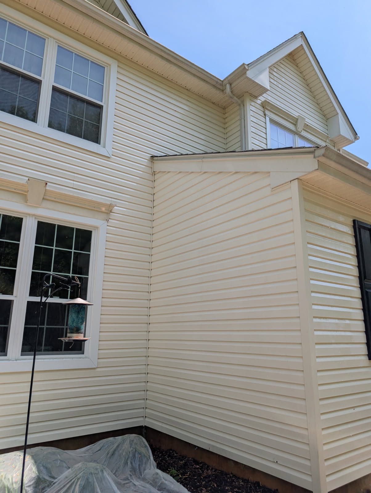 After Washing Back Of White House and Its Windows In Residential Neighborhood By Maryland Pro Wash 