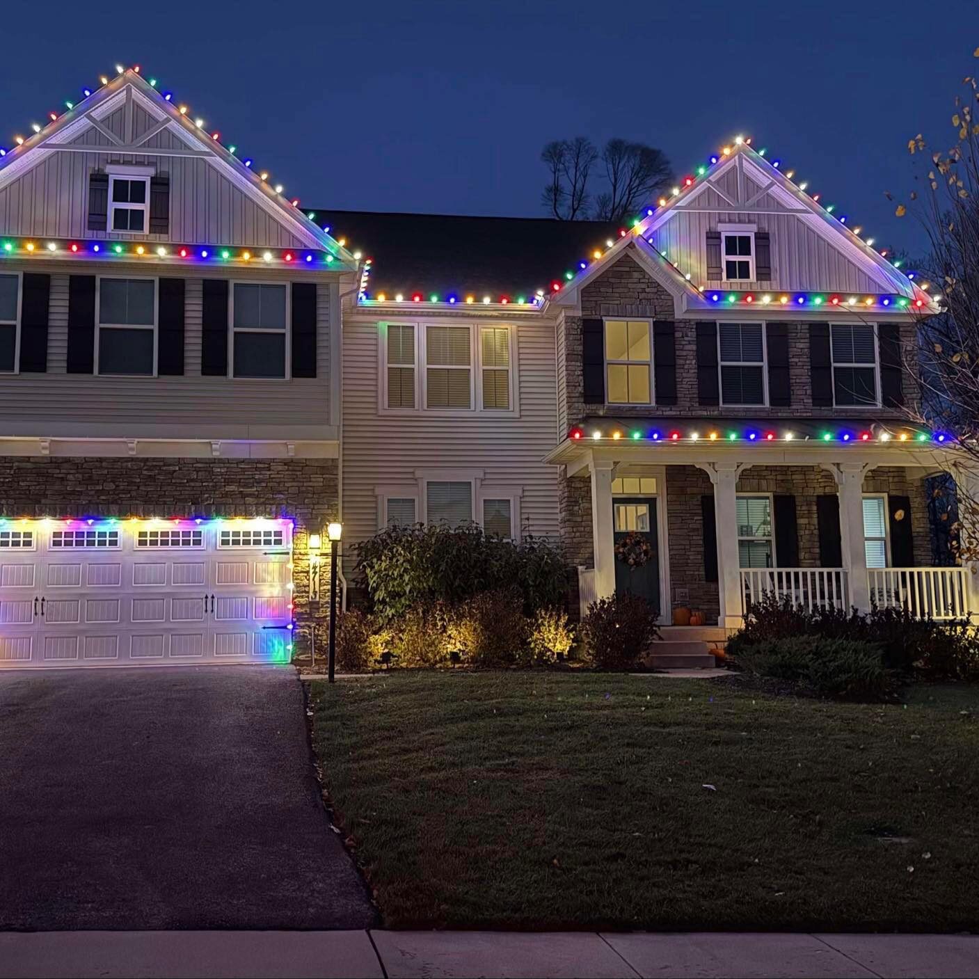 Christmas Light Installation in Chester County PA by Maryland Pro Wash